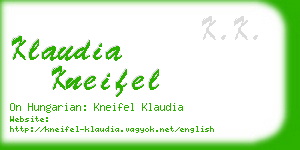 klaudia kneifel business card